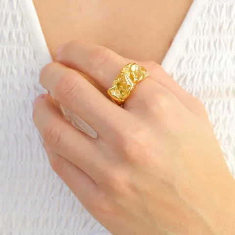waterproof ring in verguld staal - OCEANA