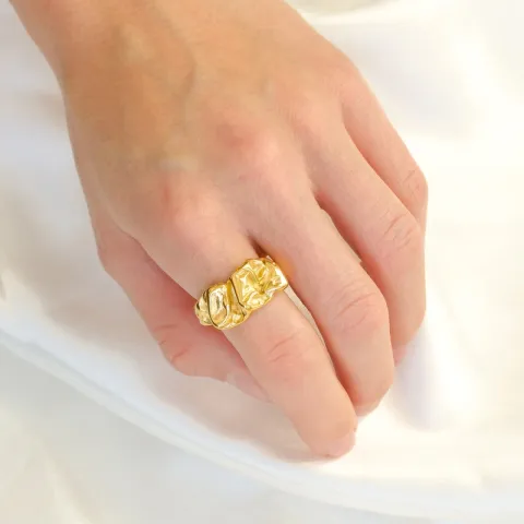 waterproof ring in verguld staal - OCEANA