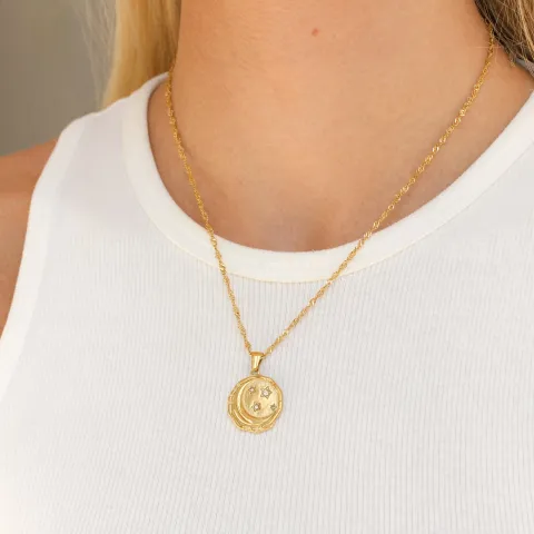 waterproof ster ketting in verguld staal - OCEANA