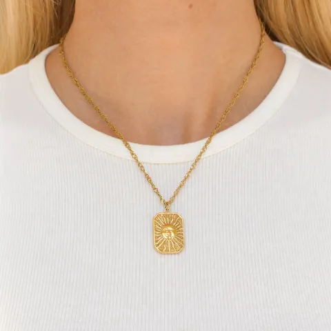 waterproof zon ketting in verguld staal - OCEANA