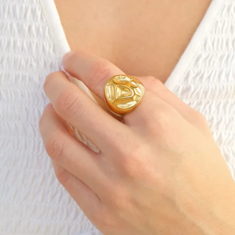 waterproof ring in verguld staal - OCEANA