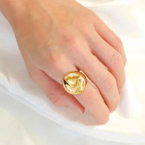 waterproof ring in verguld staal - OCEANA