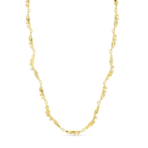 waterproof zirkoon ketting in verguld staal - OCEANA