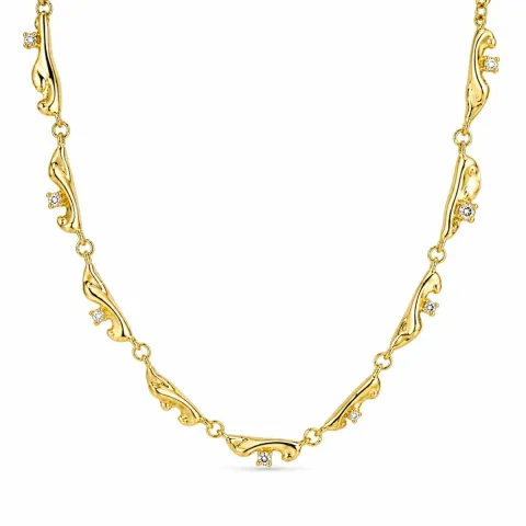 waterproof zirkoon ketting in verguld staal - OCEANA