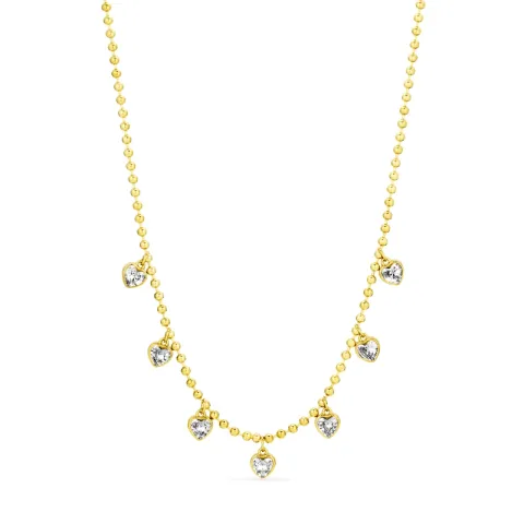 waterproof hart zirkoon ketting in verguld staal - OCEANA