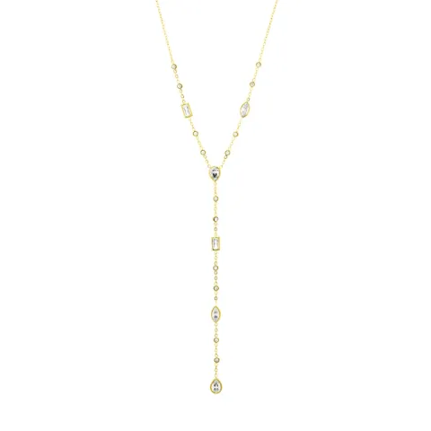 waterproof zirkoon ketting in verguld staal - OCEANA