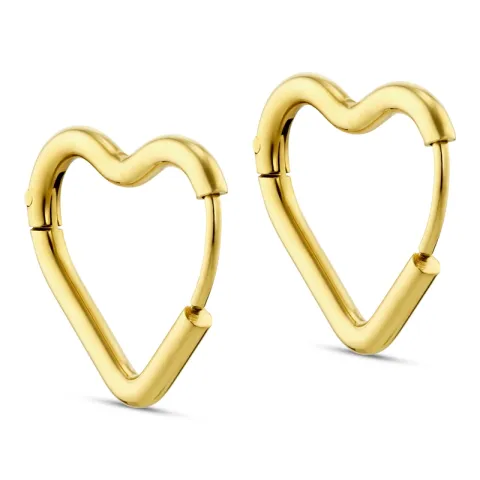 waterproof hart creool in verguld staal - OCEANA