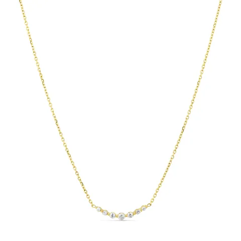 waterproof zirkoon ketting in verguld staal - OCEANA
