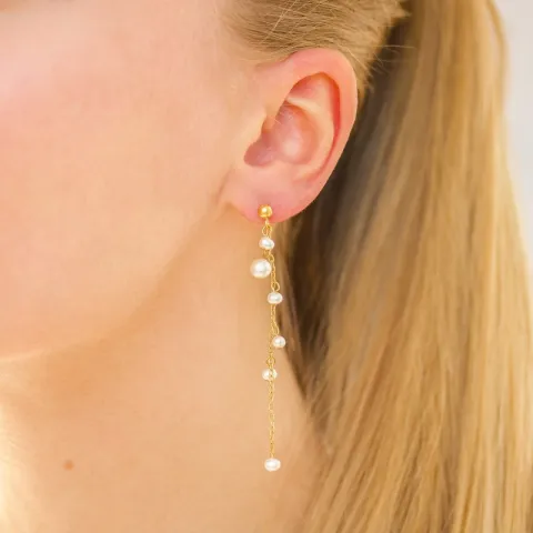 waterproof ketting oorbellen in verguld staal - OCEANA