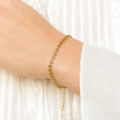 waterproof hart armband in verguld staal - OCEANA