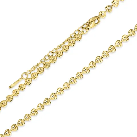 waterproof hart ketting in verguld staal - OCEANA
