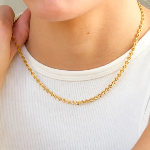 waterproof hart ketting in verguld staal - OCEANA