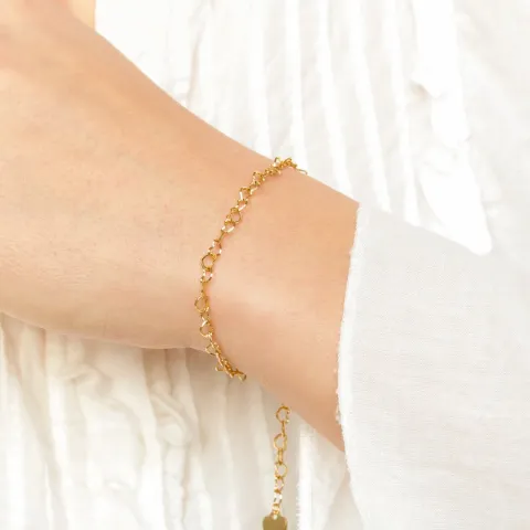 waterproof hart armband in verguld staal - OCEANA