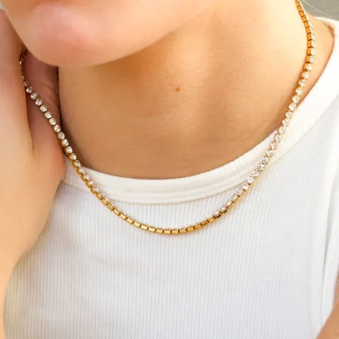 waterproof ketting in verguld staal - OCEANA