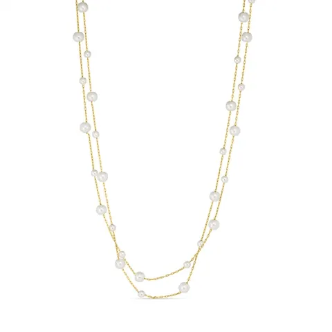 waterproof parel ketting in verguld staal - OCEANA