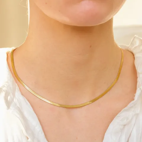 waterproof ketting in verguld staal 40 + 5 cm x 3 mm  - OCEANA