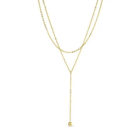 waterproof ketting in verguld staal 38 + 4 cm x   - OCEANA