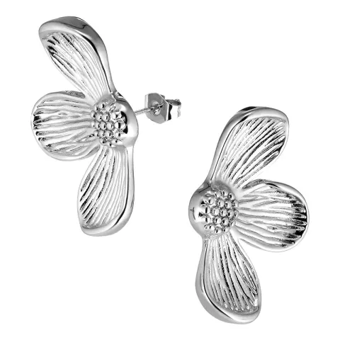 waterproof bloem oorbellen in staal - OCEANA