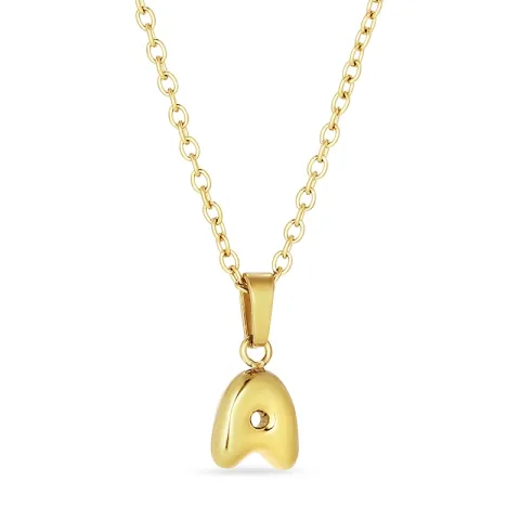 waterproof letter a ketting in verguld staal - OCEANA
