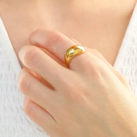waterproof ring in verguld staal - OCEANA