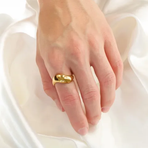 waterproof ring in verguld staal - OCEANA