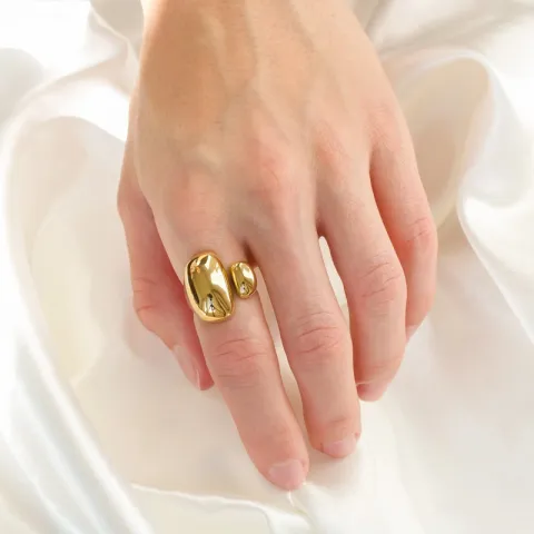waterproof ring in verguld staal - OCEANA