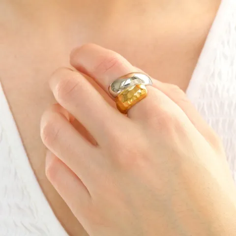 waterproof ring in verguld staal - OCEANA