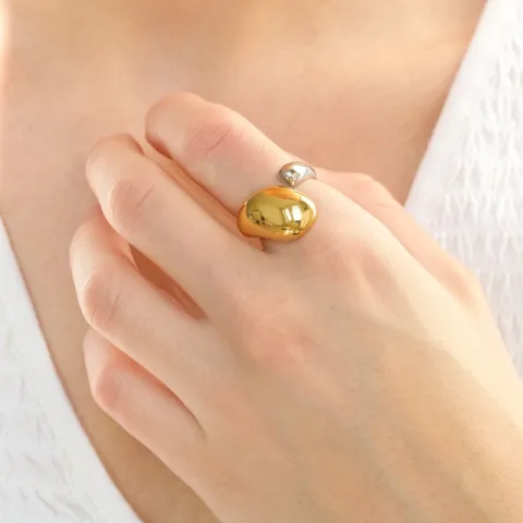 waterproof ring in verguld staal - OCEANA