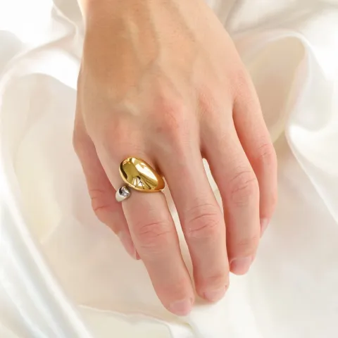 waterproof ring in verguld staal - OCEANA