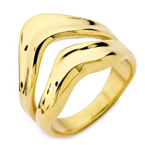 waterproof ring in verguld staal - OCEANA