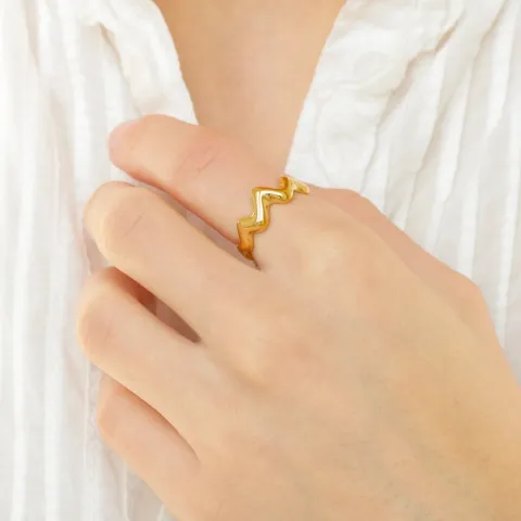 waterproof ring in verguld staal - OCEANA