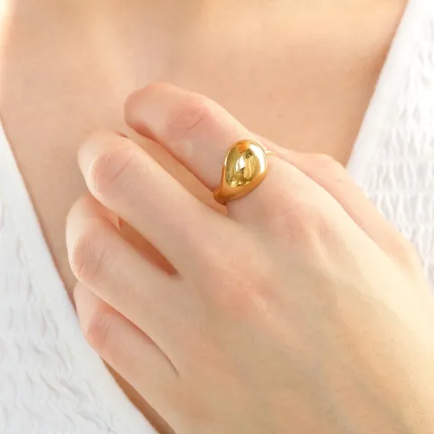 waterproof ring in verguld staal - OCEANA