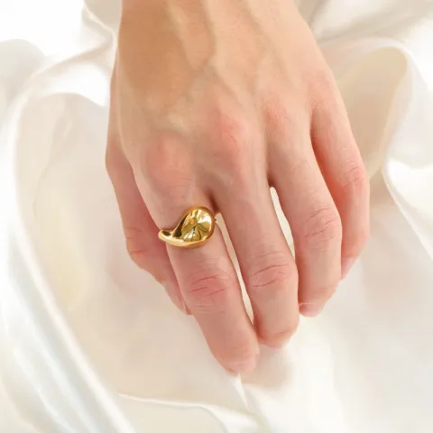 waterproof ring in verguld staal - OCEANA