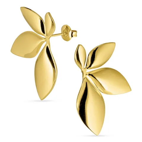 waterproof bloem oorbellen in verguld staal - OCEANA