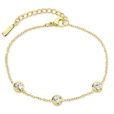 waterproof zirkoon armband in verguld staal - OCEANA