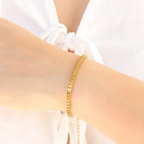 waterproof armband in verguld staal 15 cm + 4 cm x 3,0 mm - OCEANA