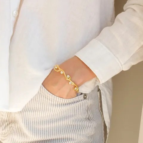 waterproof zirkoon armband in verguld staal - OCEANA