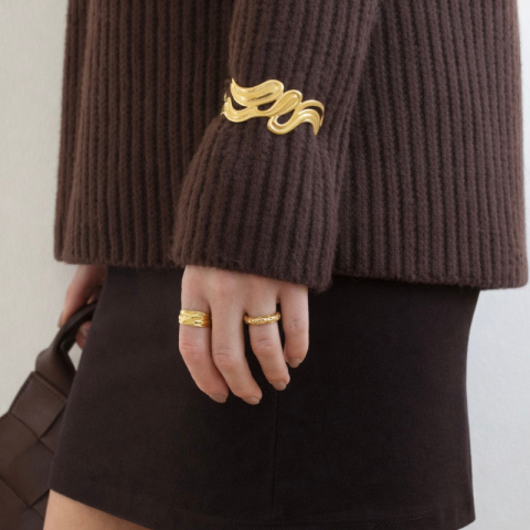 waterproof armband in verguld staal - OCEANA