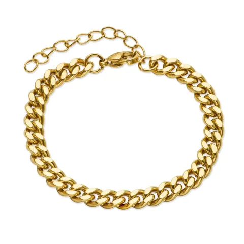 waterproof armband in verguld staal 15 + 5 cm x 5,9 mm  - OCEANA