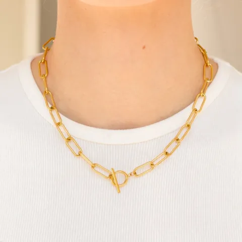 waterproof ketting in verguld staal  x 7 mm  - OCEANA