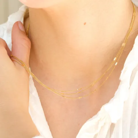 waterproof ketting in verguld staal 41 cm x 3 mm  - OCEANA