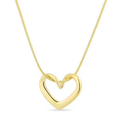 waterproof hart ketting in verguld staal - OCEANA