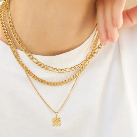 waterproof pantserketting in verguld staal 50 cm x 6 mm  - OCEANA