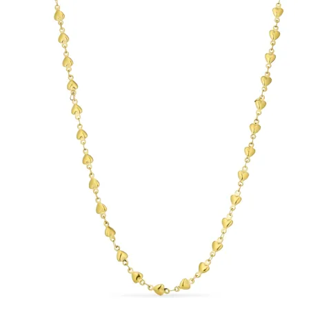 waterproof hart ketting in verguld staal - OCEANA