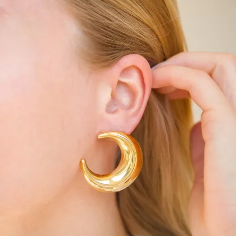 waterproof oorbellen in verguld staal - OCEANA