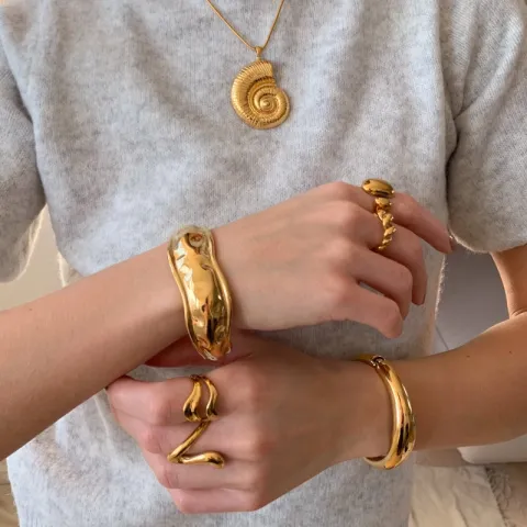 waterproof armband in verguld staal - OCEANA