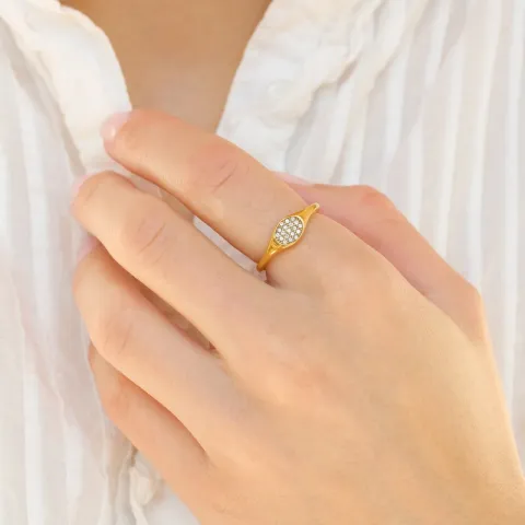waterproof ring in verguld staal - OCEANA