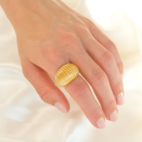waterproof ring in verguld staal - OCEANA