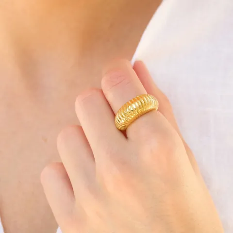 waterproof ring in verguld staal - OCEANA
