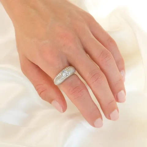 waterproof hart ring in staal - OCEANA